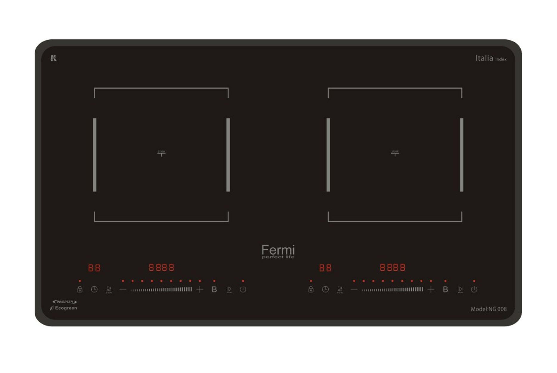 Bếp điện từ đôi Fermi NG 008