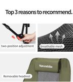 Ghế dã ngoại gấp gọn ngả lưng có gối Naturehike CNK2550JJ019