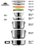Bộ nồi inox 6 người Campingmoon MC-210