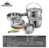 Bộ nồi inox 6 người Campingmoon MC-210