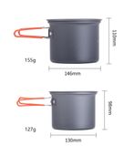 Bộ nồi nhôm nấu ăn dã ngoại 4in1 chống gỉ Naturehike NH15T401-G
