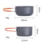 Bộ nồi nhôm nấu ăn dã ngoại 4in1 chống gỉ Naturehike NH15T401-G