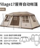 Lều tự bung 3 phòng 8-10 người Village 17 Glamping Naturehike CNH22ZP021