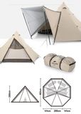 Lều cắm trại Glamping 6-8 người bát giác Naturehike NH20ZP014