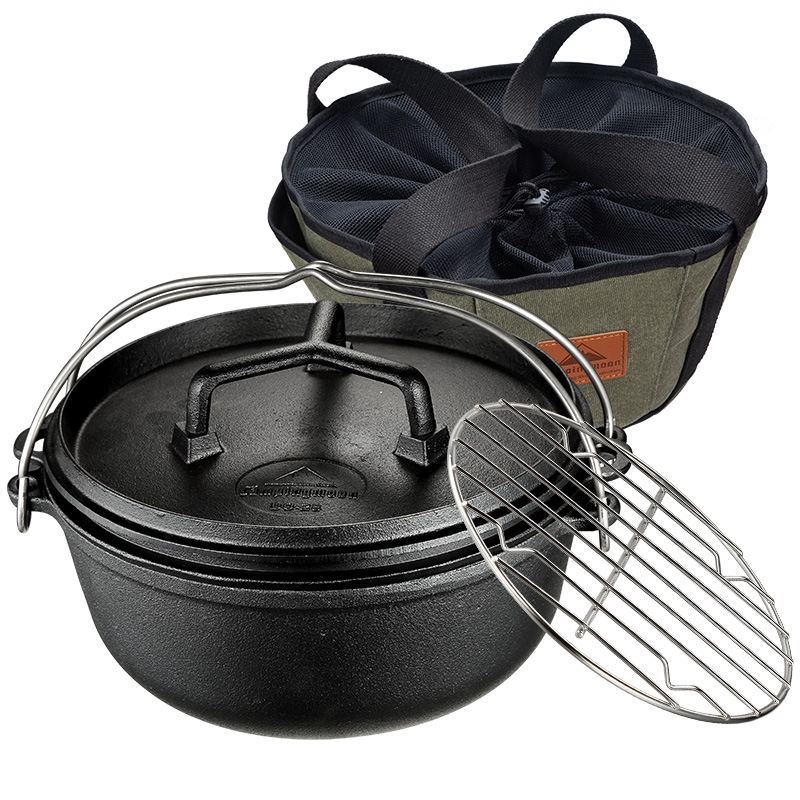 Campingmoon DO-28 Dutch Oven Cast Iron Pot