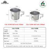 Cốc inox dã ngoại Campingmoon S180 - S190