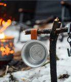 Bát inox dã ngoại tay cầm bọc da Glamping Naturehike NH21SJ002