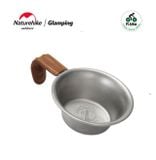 Bát inox dã ngoại tay cầm bọc da Glamping Naturehike NH21SJ002