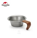 Bát inox dã ngoại tay cầm bọc da Glamping Naturehike NH21SJ002