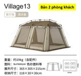Lều tự bung 2 phòng (bản nâng cấp) Village 13 Glamping Naturehike CNH23ZP12003