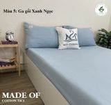 Ga (drap) phủ đệm hơi bo chun vải cotton Tici cao cấp giặt không phai không xù