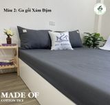 Ga (drap) phủ đệm hơi bo chun vải cotton Tici cao cấp giặt không phai không xù