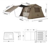 Lều cắm trại tự bung Glamping Village 6.0 thế hệ 2 Naturehike CNK2300ZP021