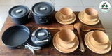 Bộ nồi nhôm + bát đĩa gỗ dành cho 4 người Naturehike