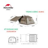 Lều cắm trại tự bung Glamping Village 5.0 thế hệ 2 Naturehike CNK2300ZP022