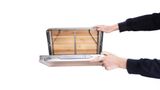 Bàn hộp khung nhôm mặt gỗ gấp gọn cao cấp Fire Maple
