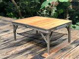 Bàn hộp khung nhôm mặt gỗ gấp gọn cao cấp Fire Maple