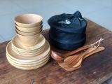 Bộ nồi nhôm + bát đĩa gỗ dành cho 4 người Naturehike