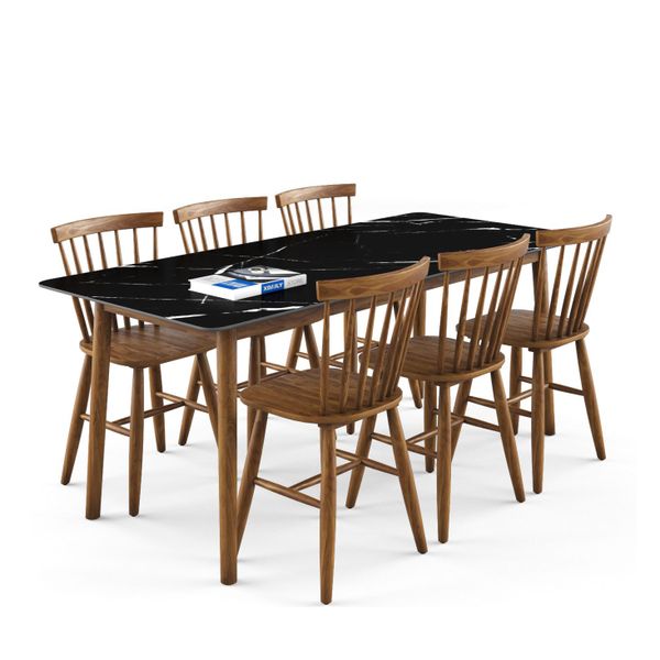 Bộ bàn ghế ăn 6 chỗ XDAILY - Pinstol - Luna