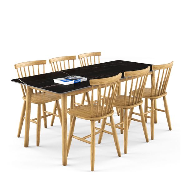 Bộ bàn ghế ăn 6 chỗ XDAILY - Pinstol - Luna