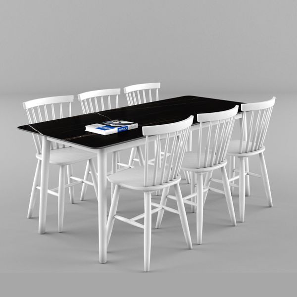 Bộ bàn ghế ăn 6 chỗ XDAILY - Pinstol - Luna