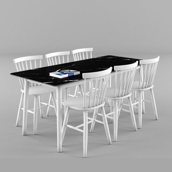 Bộ bàn ghế ăn 6 chỗ XDAILY - Pinstol - Luna