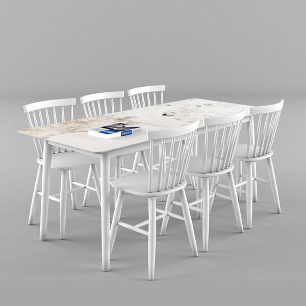 Bộ bàn ghế ăn 6 chỗ XDAILY - Pinstol - Luna