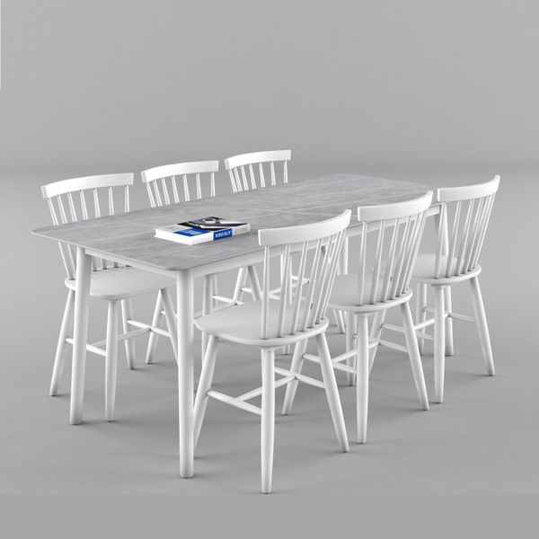 Bộ bàn ghế ăn 6 chỗ XDAILY - Pinstol - Luna