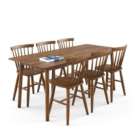 Bộ bàn ghế ăn 6 chỗ XDAILY - Pinstol - Luna