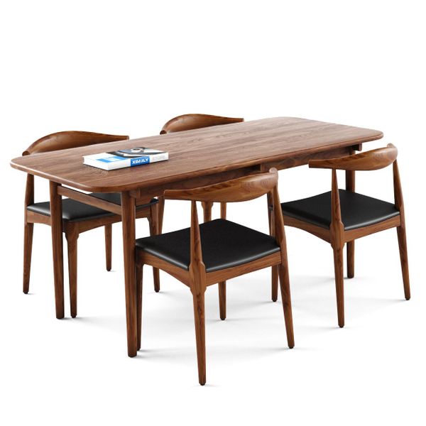 Bộ bàn ghế ăn 4 chỗ - Elbow - Shiki N