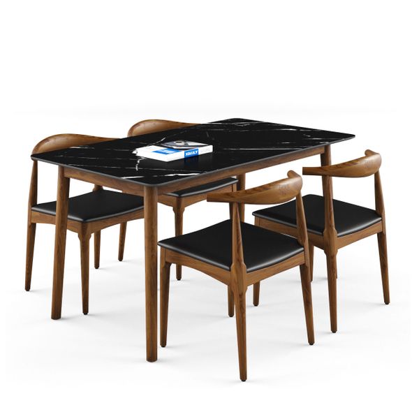 Bộ bàn ghế ăn 4 chỗ XDAILY - Elbow & Luna D