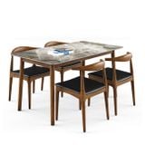 Bộ bàn ghế ăn 4 chỗ XDAILY - Elbow & Luna D