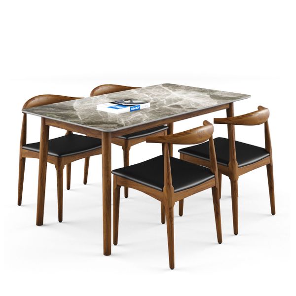 Bộ bàn ghế ăn 4 chỗ XDAILY - Elbow & Luna D