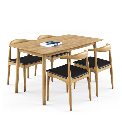 Bộ bàn ghế ăn 4 chỗ XDAILY - Elbow & Luna G