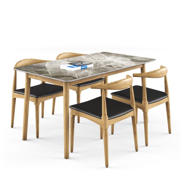 Bộ bàn ghế ăn 4 chỗ XDAILY - Elbow & Luna D