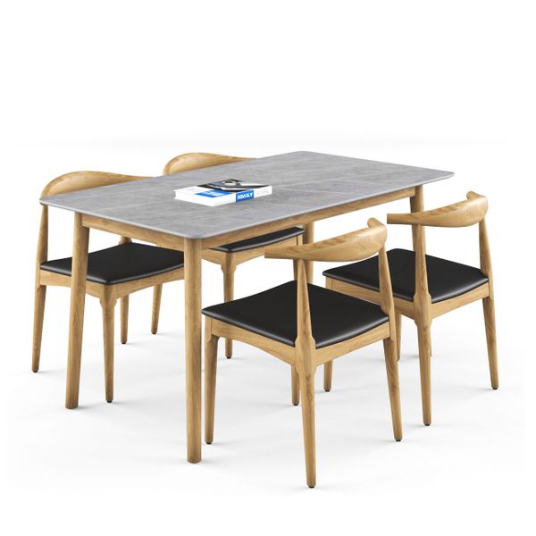 Bộ bàn ghế ăn 4 chỗ XDAILY - Elbow & Luna D