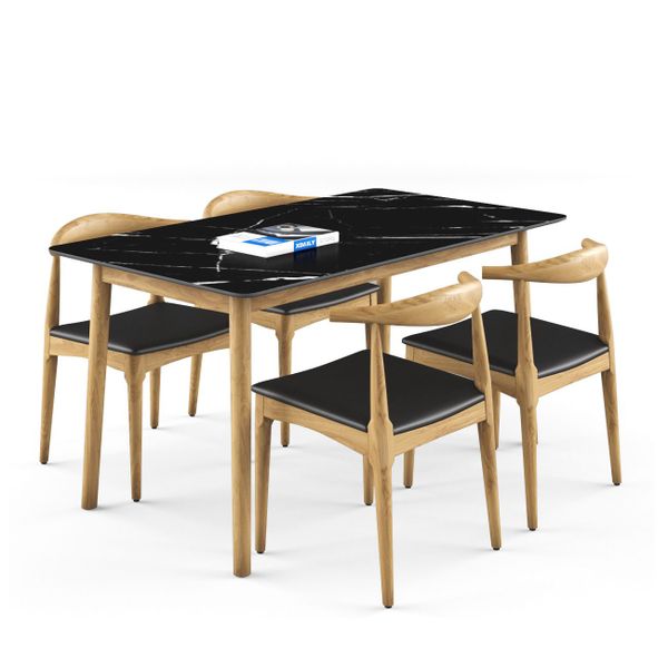 Bộ bàn ghế ăn 4 chỗ XDAILY - Elbow & Luna D