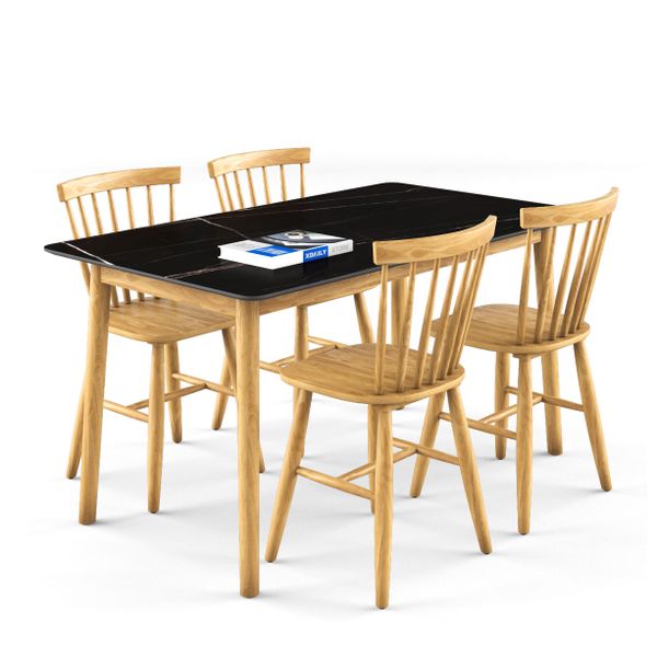 Bộ bàn ghế ăn 4 chỗ XDAILY - Pinstol - Luna D