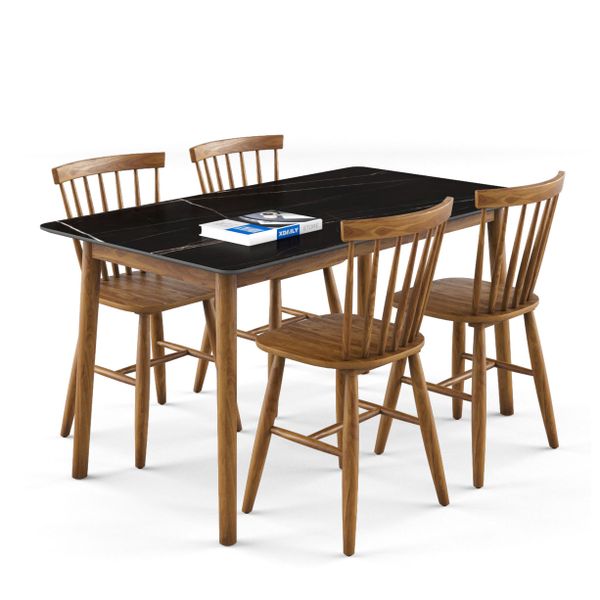 Bộ bàn ghế ăn 4 chỗ XDAILY - Pinstol - Luna D