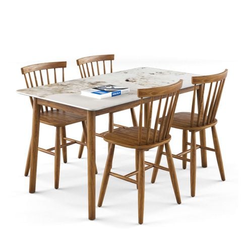 Bộ bàn ghế ăn 4 chỗ XDAILY - Pinstol - Luna D