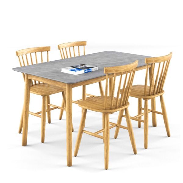 Bộ bàn ghế ăn 4 chỗ XDAILY - Pinstol - Luna D