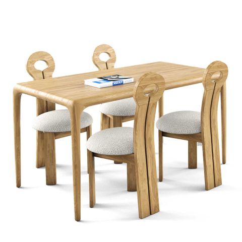 Bộ bàn ghế ăn 4 chỗ - BOLDING - NEVA - N