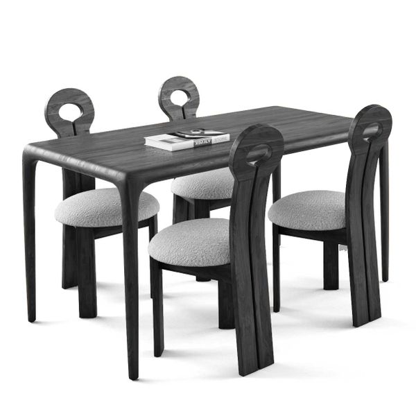 Bộ bàn ghế ăn 4 chỗ - BOLDING - NEVA - TN