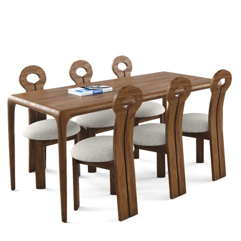 Bộ bàn ghế ăn 6 chỗ - BOLDING - NEVA - N