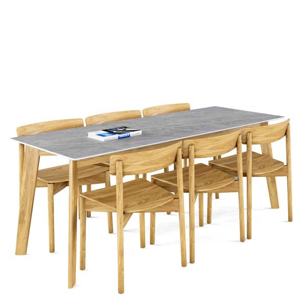 Bộ bàn ghế ăn 6 chỗ - Cross - Howard - TN