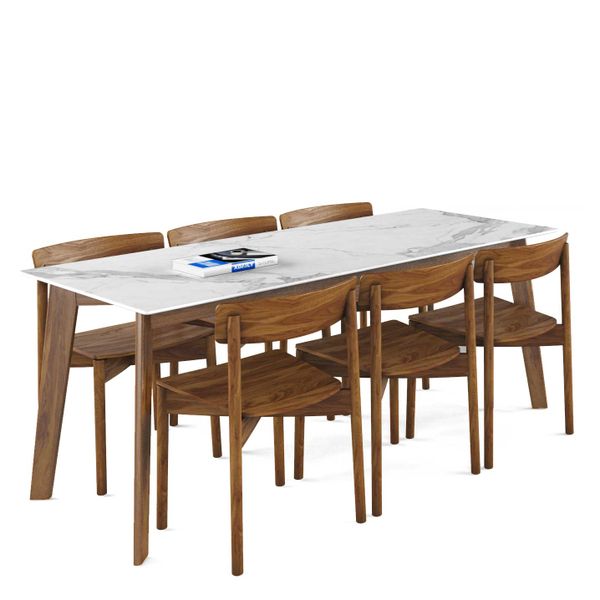 Bộ bàn ghế ăn 6 chỗ - Cross - Howard - N