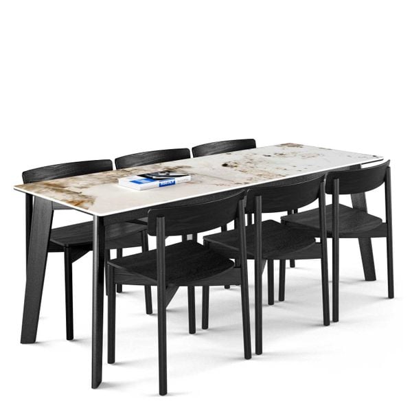 Bộ bàn ghế ăn 6 chỗ - Cross - Howard - D