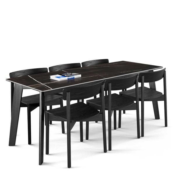 Bộ bàn ghế ăn 6 chỗ - Cross - Howard - D