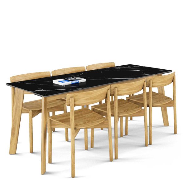 Bộ bàn ghế ăn 6 chỗ - Cross - Howard - TN