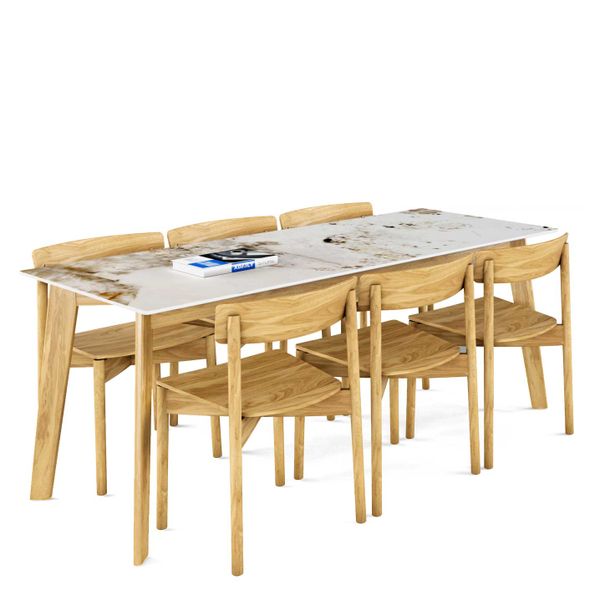 Bộ bàn ghế ăn 6 chỗ - Cross - Howard - TN